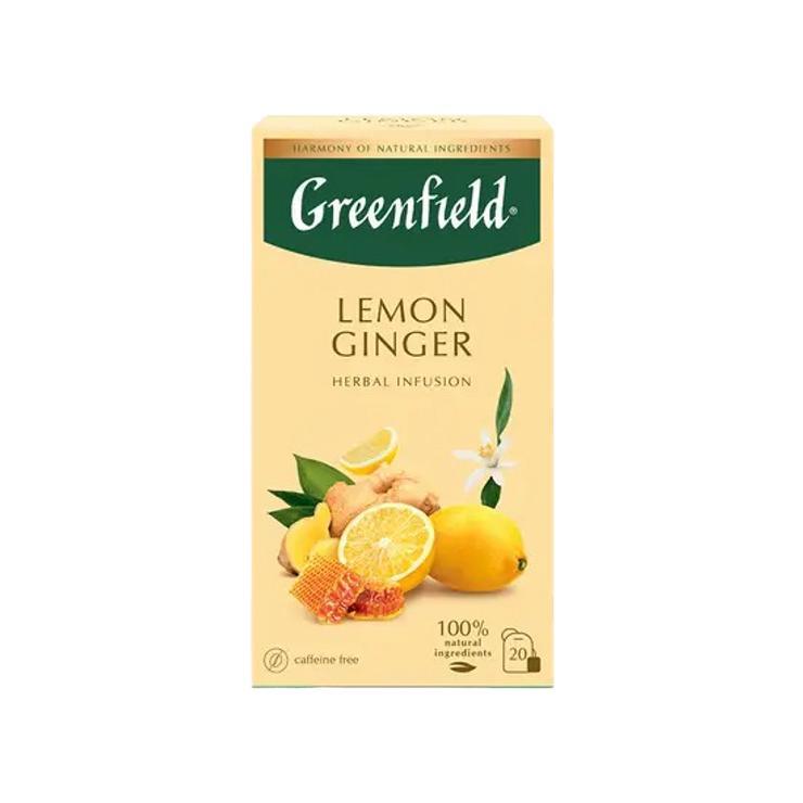 Чай травяной Greenfield Lemon Ginger 20 пак. 30 гр., картон