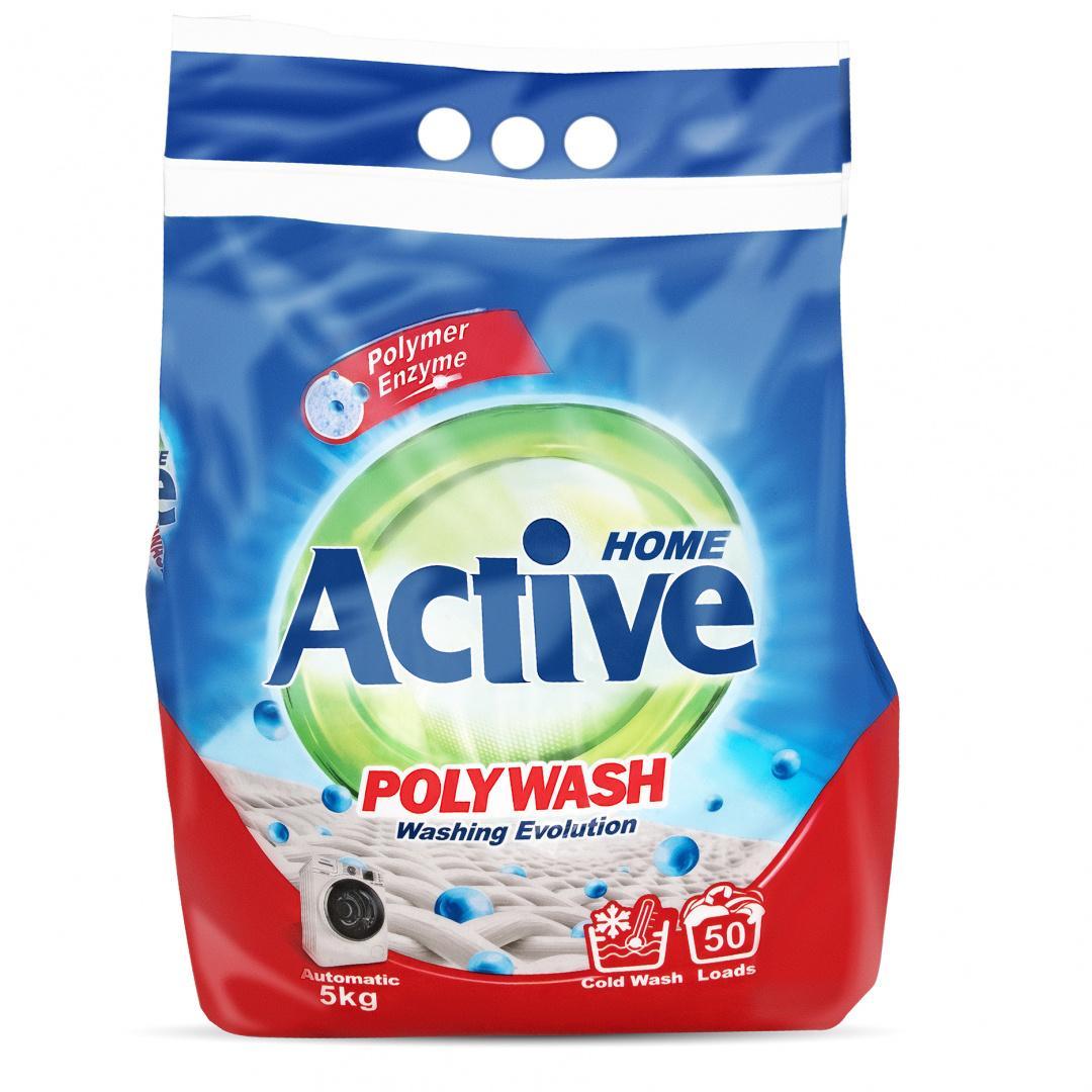 Порошок стиральный Active Poly Wash Polymer Enzyme автомат 5 кг., пакет