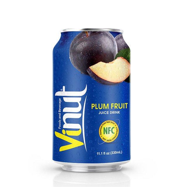 Напиток сокосодержащий Vinut juice drink слива Вьетнам 100% 330 мл., ж/б