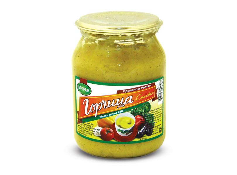 Горчица Егорье столовая 250 гр., стекло
