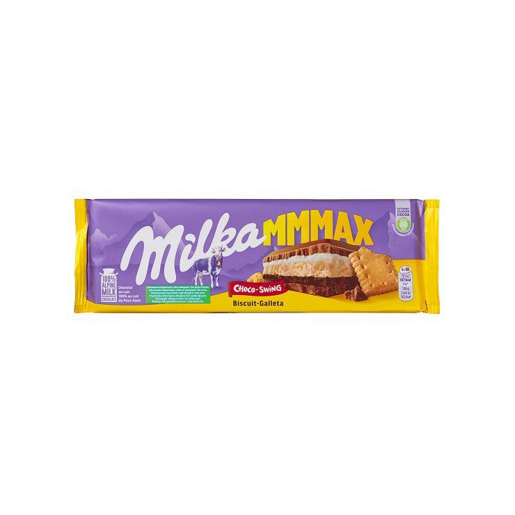 Шоколадная плитка Milka MMMAX Choco-Swing Biscuit 300г 1/12