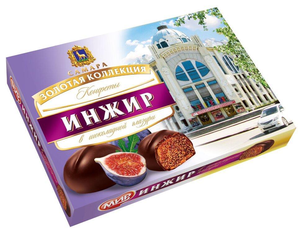 Конфеты Мир инжир в шоколадной глазури 160 гр., картон
