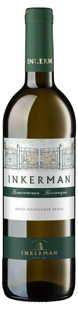 Вино полусухое белое Inkerman 13,5%, 750 мл., стекло