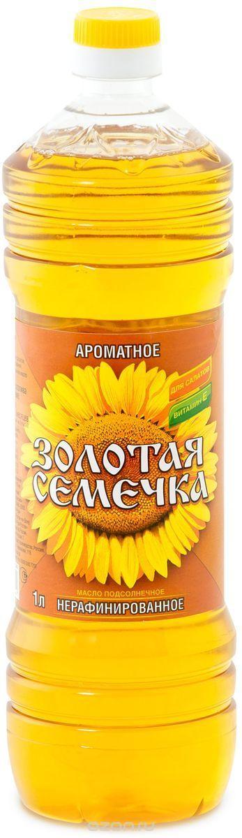 Масло подсолнечное Золотая Семечка нерафинированное 1 л., ПЭТ
