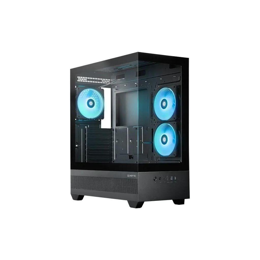 Корпус ATX CHIEFTEC Vista, Midi-Tower, без БП, черный [gt-01b-op]