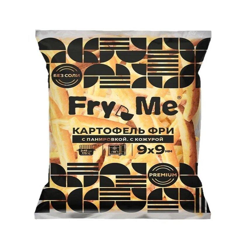 Картофель фри Ви фрай Fry Me Premium в Панировке с Кожурой 9мм 2,5 кг., флоу-пак