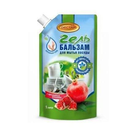 Гель-бальзам для мытья посуды, Vestar Гранат, 1 л., дой-пак с дозатором