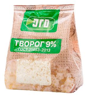 Творог Эго рассыпчатый 9% 400 гр., дой-пак