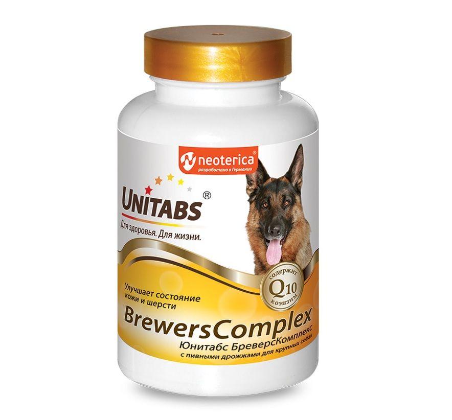 Витаминно-минеральный комплекс для крупных собак Unitabs Brewers Complex с пивными дрожжами 200 табл., банка