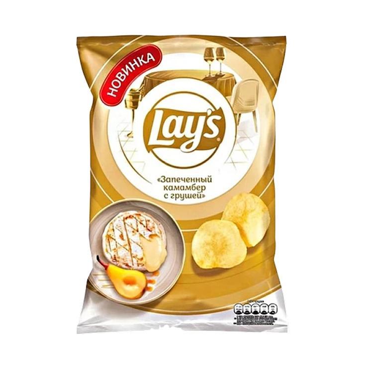 Чипсы Lay's запеченый камамбер с грушей 105 гр., флоу-пак