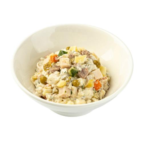 Салат ВкусВилл оливье 150 гр., пластиковый контейнер