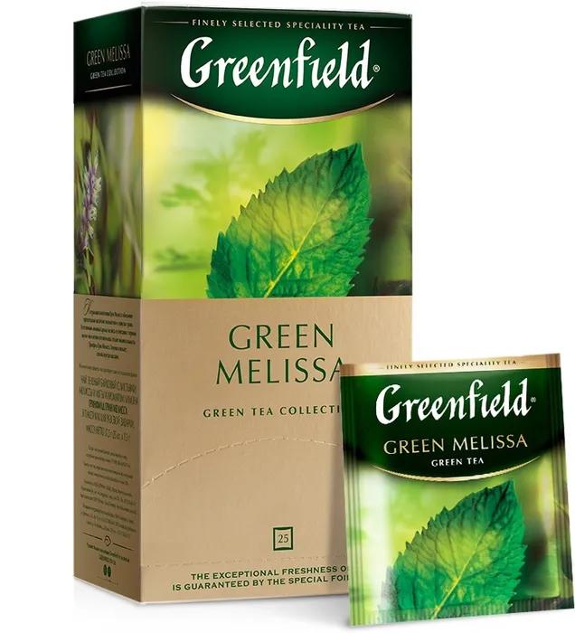 Чай Greenfield зеленый Green Melissa 25 пакетиков 37,5 гр., картон