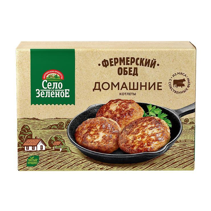 Котлеты Село Зеленое, домашние замороженные, 500 гр., картон