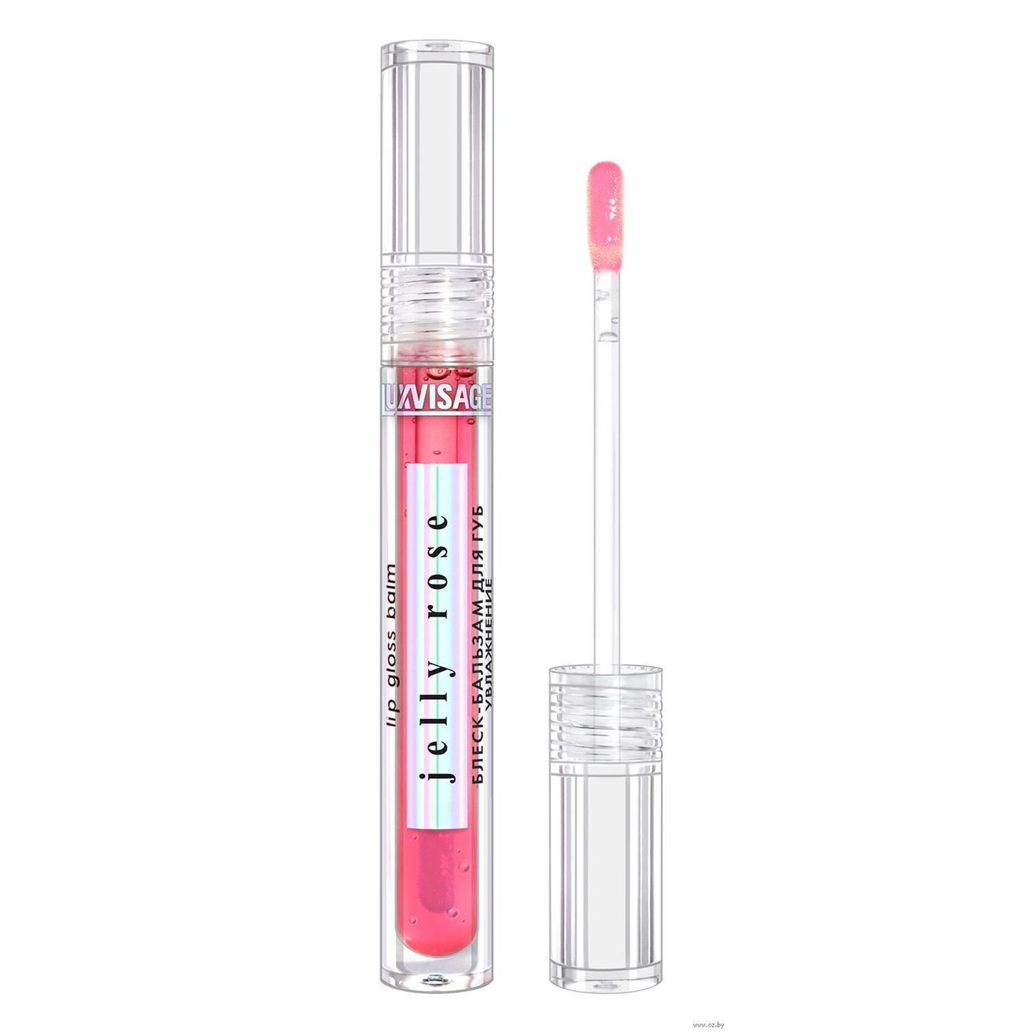 Блеск-бальзам для губ LuxVisage Jelly Rose Увлажнение розовый 2,9 гр., ПЭТ