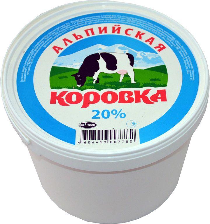 Молокосодержащий продукт Альпийская коровка 20% 5 кг., ведро