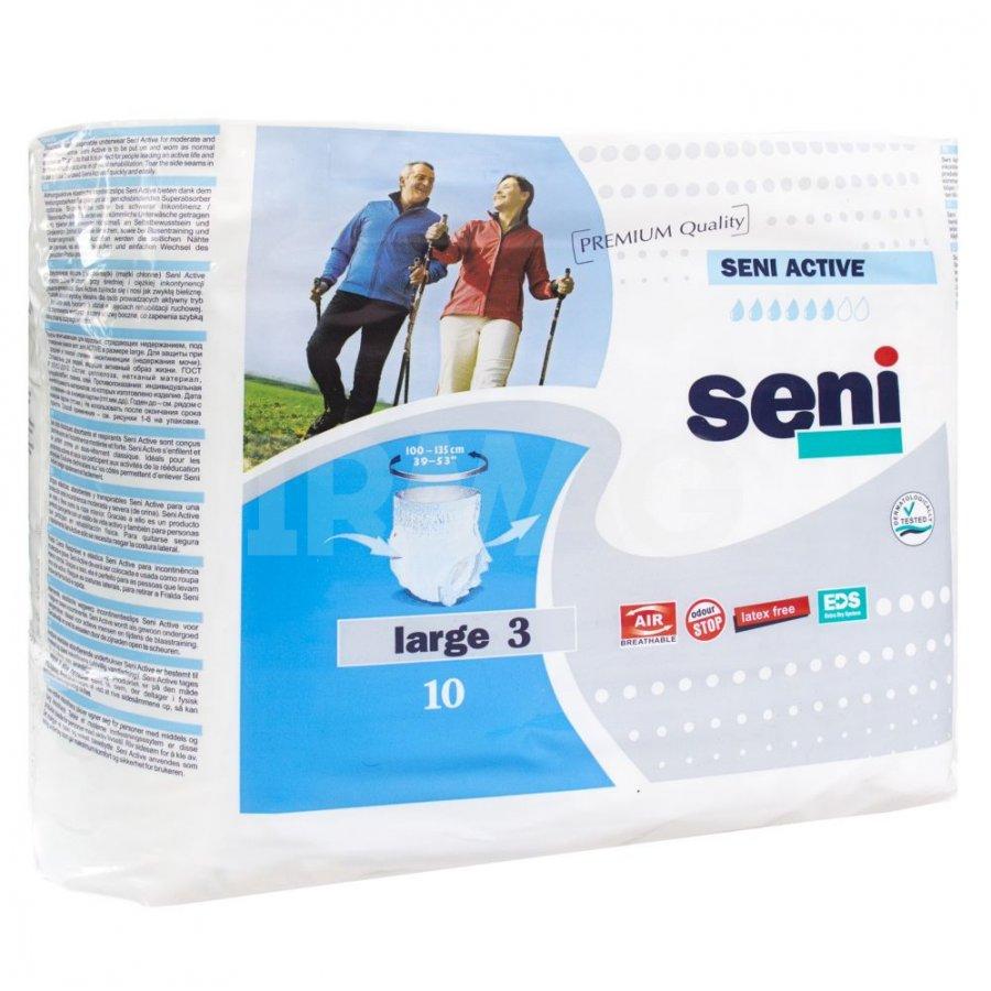 Трусы для взрослых Seni Active Large 10 шт., флоу-пак