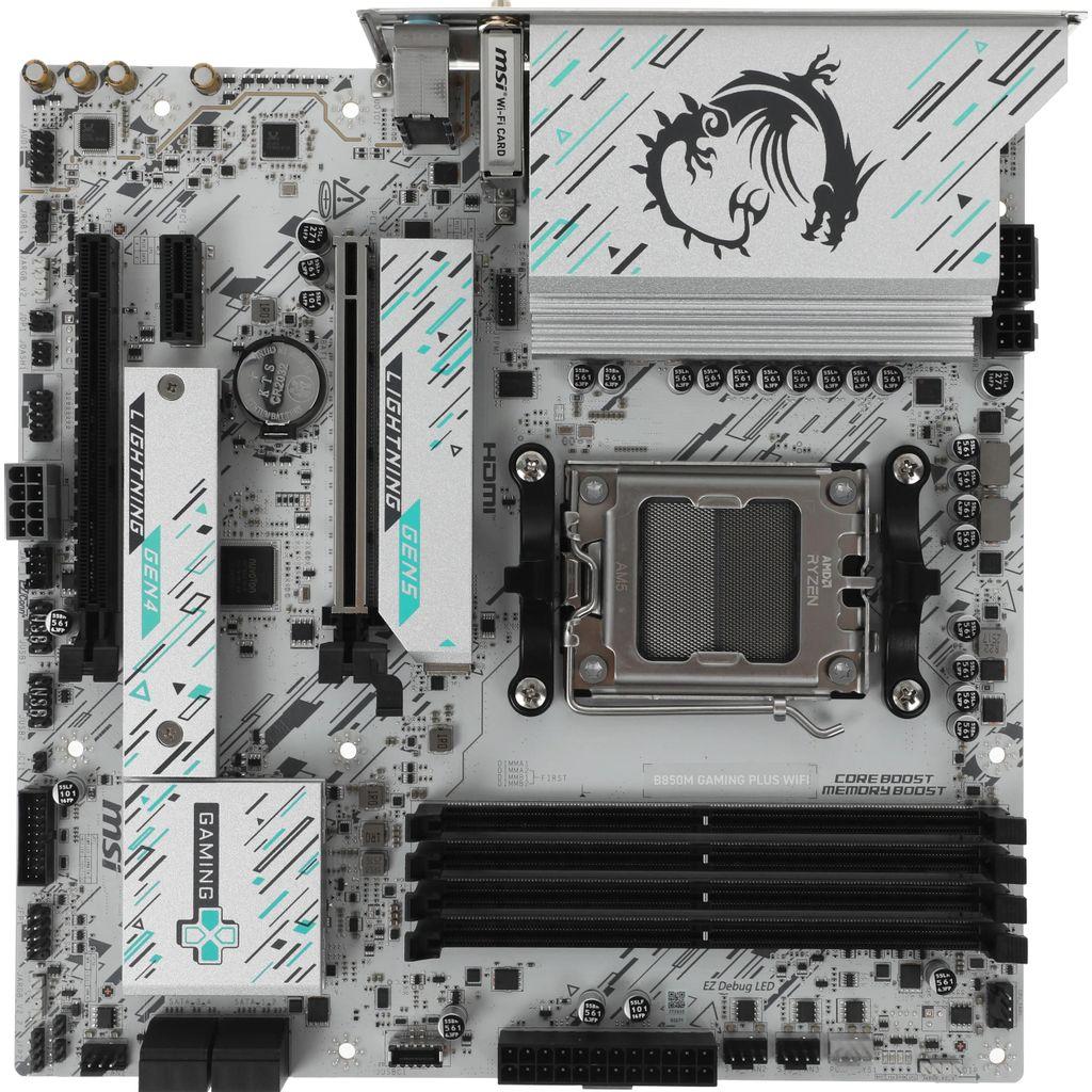 Материнская плата MSI B850M GAMING PLUS WIFI, Socket AM5, AMD B850, mATX, Ret