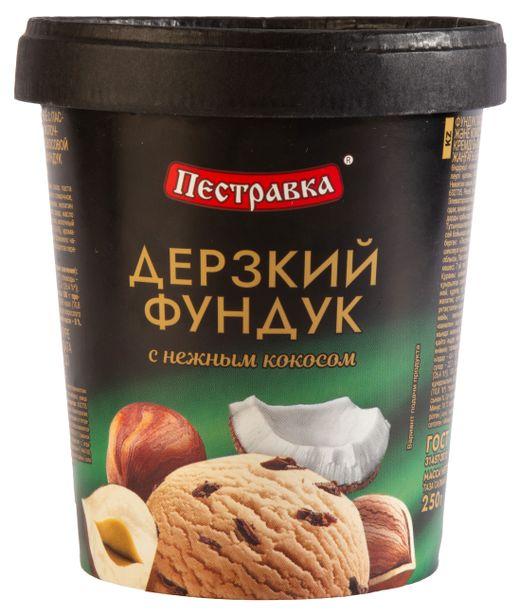 Мороженое Пестравка фундук-шоколад-кокос 250 гр., ведро