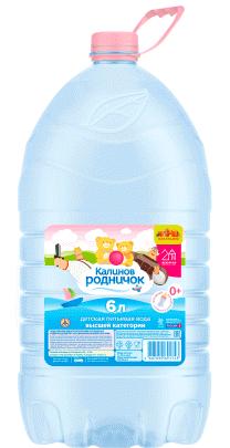 Вода негазированная Калинов родничок детская 6 л., ПЭТ