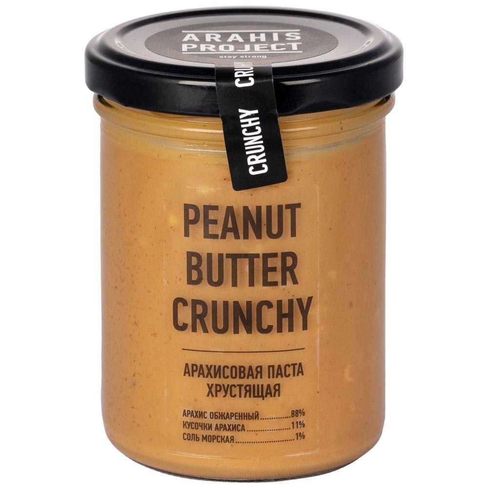 Паста Arahis Project CRUNCHY арахисовая с кусочками 200 гр., стекло