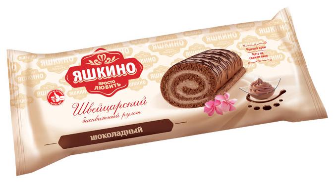 Рулет Яшкино Швейцарский, ассорти, 200 гр., флоу-пак
