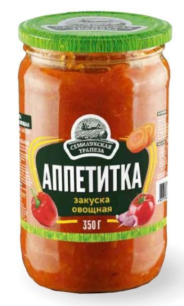 Закуска овощная Семилукская трапеза аппетитка 350 гр., стекло