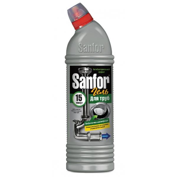 Средство для очистки труб Sanfor Профилактика и дезинфекция 750 мл., ПЭТ