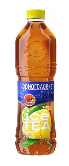 Чай холодный Черноголовка черный лимон и лайм 1,5 л., ПЭТ