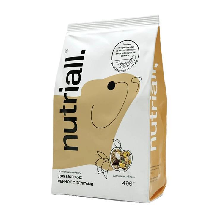 Корм для морских свинок Nutriall полнорационный с фруктами 400 гр., флоу-пак