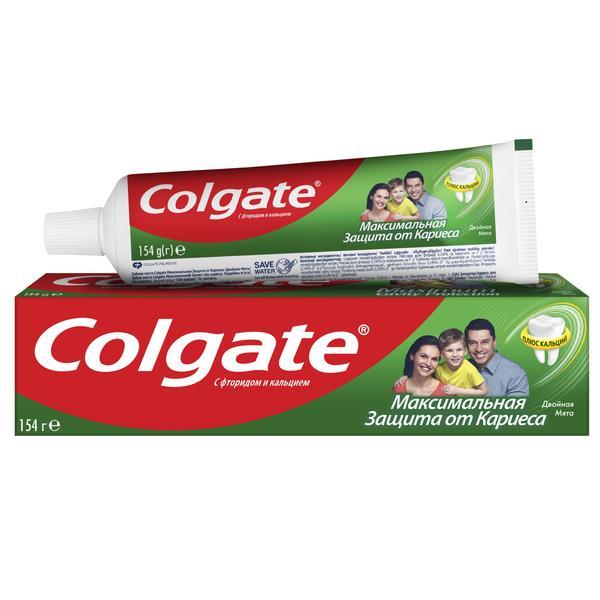 Зубная паста Colgate Максимальная защита от кариеса Двойная мята 100 мл., картон