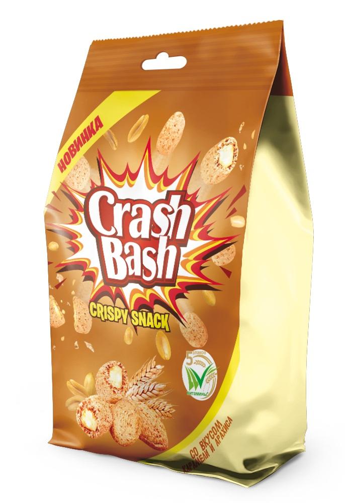 Снек Crash bash со вкусом карамели и арахиса 150 гр., флоу-пак