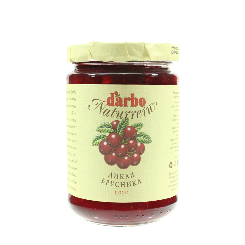 Соус D'Arbo Дикая брусника, 400 гр., стекло