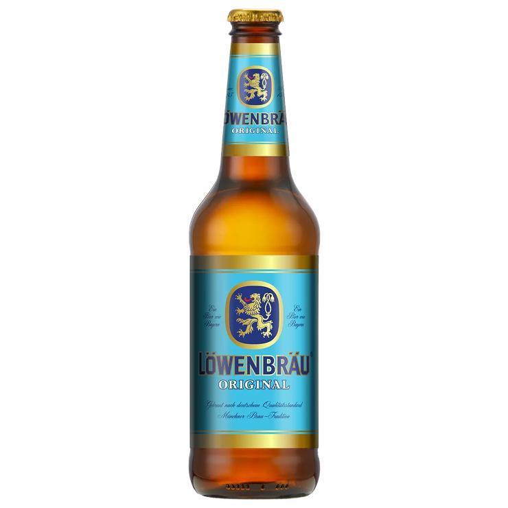 Пиво Lowenbrau оригинальное светлое фильтрованное пастеризованное 5,4% 450 мл., стекло