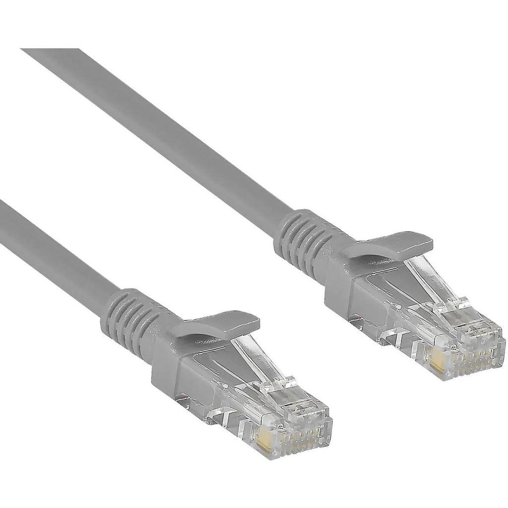 Патч-корд EXEGATE UTP-RJ45-RJ45-5e-CU-10M-GY UTP, кат.5E, 10м, 4 пары, медь, многожильный, серый