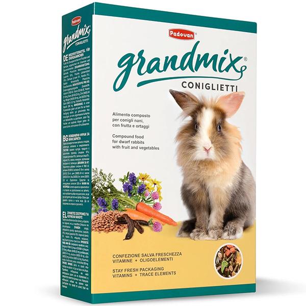 Корм для кроликов Padovan Grandmix 850 гр., картон