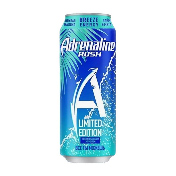 Напиток энергетический Adrenaline Rush breeze energy 449 мл., ж/б