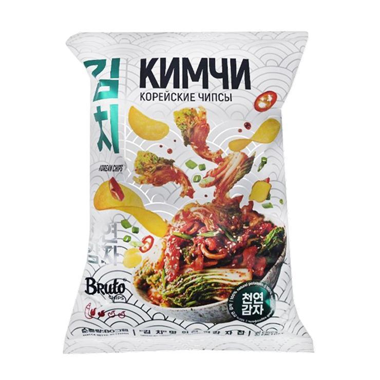 Чипсы Bruto Asian картошечка кимчи 80 гр., флоу-пак