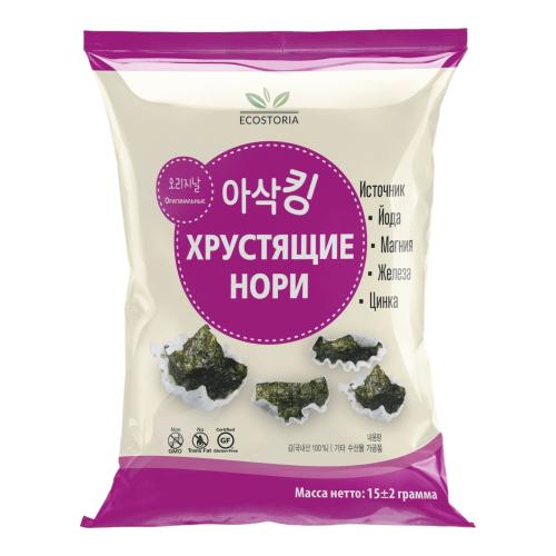 Нори Ecostoria Хрустящие Оригинальные 15 гр., флоу-пак