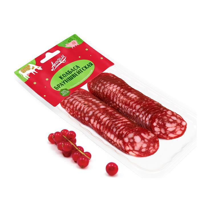 Нарезка колбаса с/к Брауншвейгская п/с, Анком, 100 гр., в/у