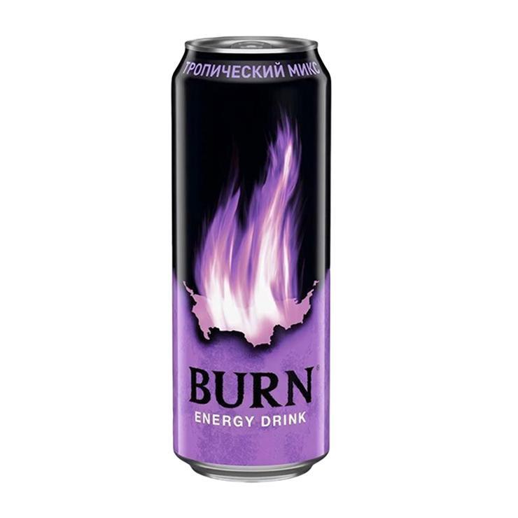 Напиток энергетический Burn tropical mix тропический микс 449 мл., ж/б