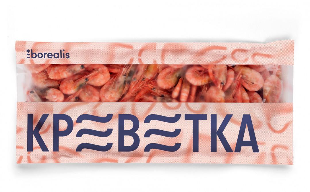 Креветки Borealis северные в/м 120/150 750 гр., флоу-пак