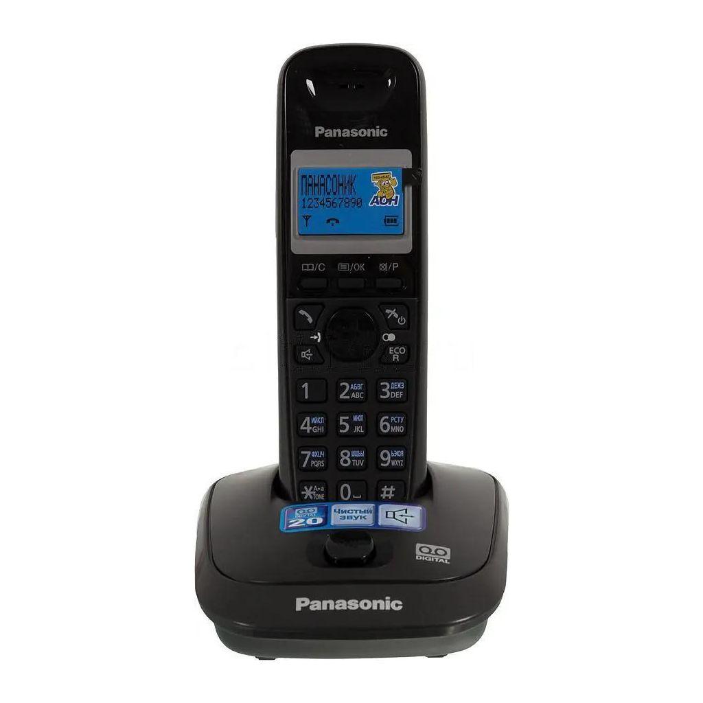 Радиотелефон PANASONIC KX-TG2521RUT, память 50 номеров, АОН, повтор, автоответчик, титановый