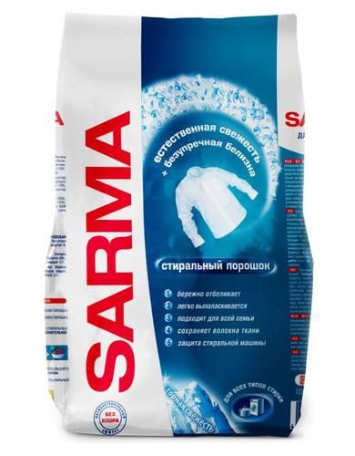 Стиральный порошок Sarma Актив универсальный Горная свежесть 800 гр., флоу-пак