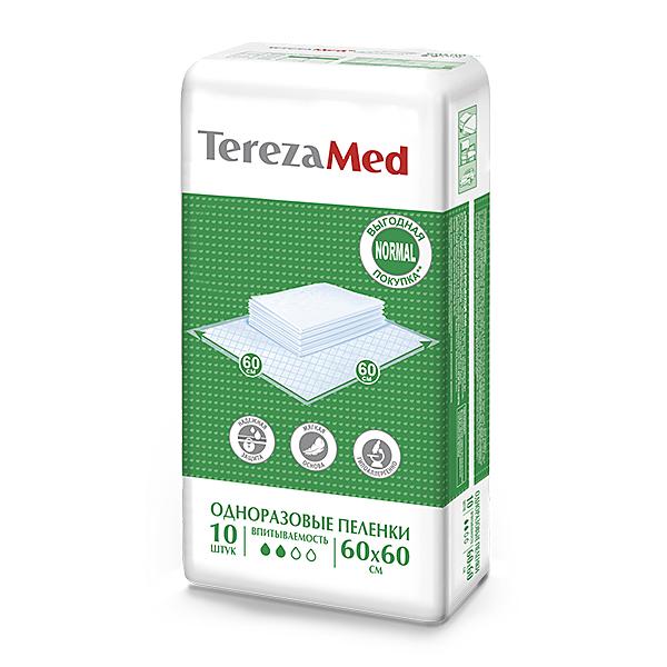 Пеленки TEREZAMED одноразовые Normal 60x60 10 шт., флоу-пак