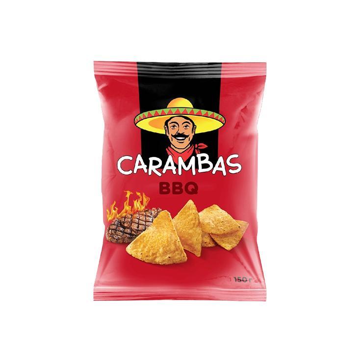 Чипсы CARAMBAS кукурузные вкус барбекю 150 гр., флоу-пак