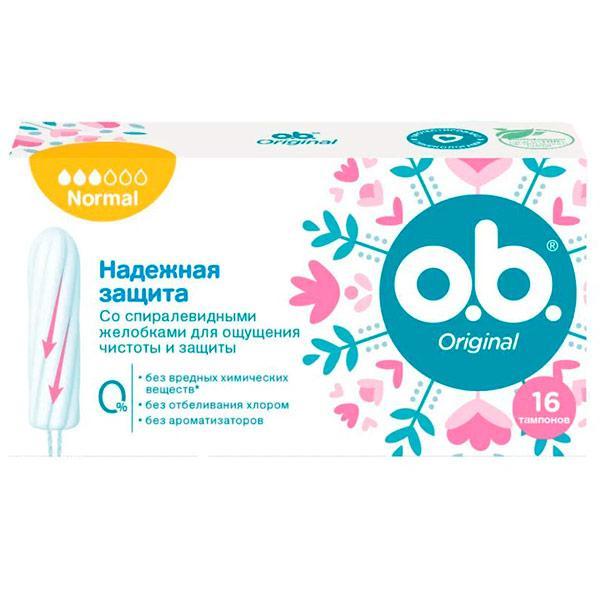 Тампоны гигиенические O.B. Pro Comfort Normal 16 шт., картон
