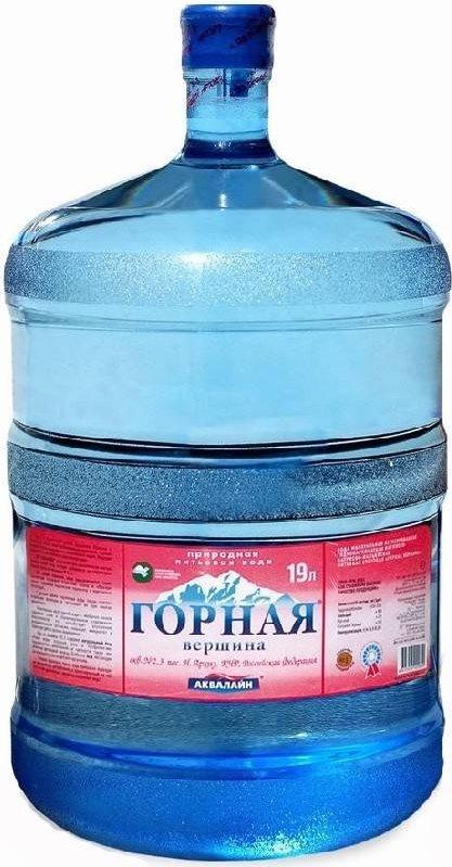 Вода негазированная Горная вершина 19 л., ПЭТ