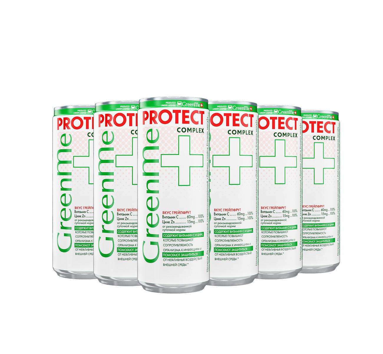 Энергетический напиток GreenMe plus protect 330 мл., ж/б
