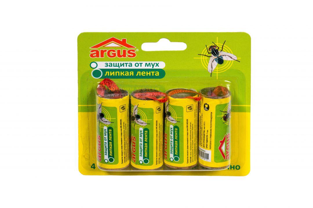 Лента липкая Argus от мух 4 штуки, блистер