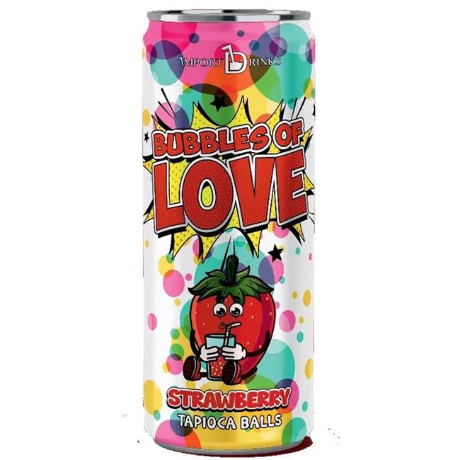 Чай холодный Bubbles of love клубника Вьетнам 320 мл., ж/б